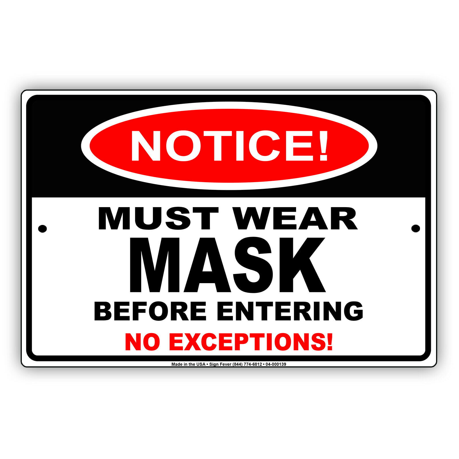 Notice Keep This Area Clear Aluminum Metal 8" x 12" Safety Hazard Sign 
