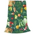 thumbnail image 2 of Honeii Vegan Print Fleece Blanket - Throw Blanket for Bed, Sofa, Couch, Camping, and Travel , Microplush Ultra Soft Warm Blanket-60"x50", 2 of 7