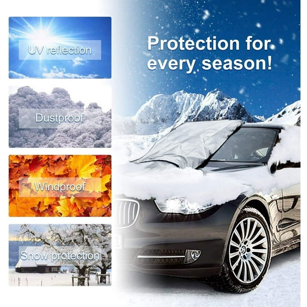 Juste de protection universelle pour pare-brise de voiture, empêche la neige,  la glace, le pare-soleil, la poussière, le gel, la congélation, la  couverture, l'automobile