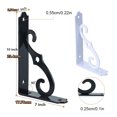 thumbnail image 3 of VONKY L-shaped Integrated Molding For Sturdy And Elegant Storage Rack Eliminates Shaking Triangular Bracket L-shaped Structure white 10 inches, 3 of 6