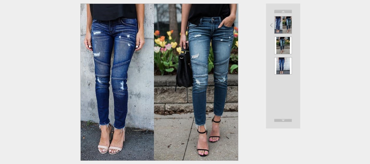 destroyed stretch jeans