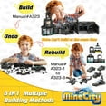 thumbnail image 7 of 1020 Pcs City Police Building Toys Set, 8 in 1 Mobile Command Center Building Block for Boys, Gift for Kids Ages 6-12, Black, 7 of 7