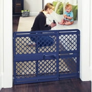 Toddleroo by North States 26"-42" Supergate Classic Baby Safety Gate, Color Navy, Plastic Material, Ages 0+