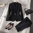 thumbnail image 5 of Women's Long Sleeve Professional Suit Pants Formal Suit Interview Sales Work Clothes, 5 of 5