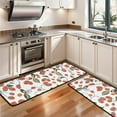 thumbnail image 3 of Kitchen Rugs Sets Of 2,Strawberry Plants Fruit Flower Leaf Anti Fatigue Kitchen Mat Rugs Non Slip Washable,Decorative Kitchen Floor Mats for Kitchen,Sink,Laundry,17"x47"+17"x47", 3 of 5