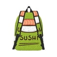 thumbnail image 3 of Balery Fresh Sushi Vintage Canvas Backpack for Men and Women - Large Capacity, Durable Travel Laptop Bag for School, Work, Hiking, and Outdoor Activities, 3 of 7