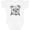 thumbnail image 3 of Inktastic English Bulldog Sketch Portrait Boys or Girls Baby Bodysuit, 3 of 5