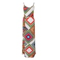 thumbnail image 1 of Vestido largo floral Sunnimix Geometría Impresa Sin Mangas Cuello Redondo L, 1 of 1