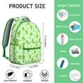 thumbnail image 2 of Green Frog Print Student’s Backpack Durable Waterproof School Bag with Cute Cartoon Frog, Breathable Foam Padding, Adjustable Shoulder Straps, Large Capacity for Outdoor Activities, 2 of 2