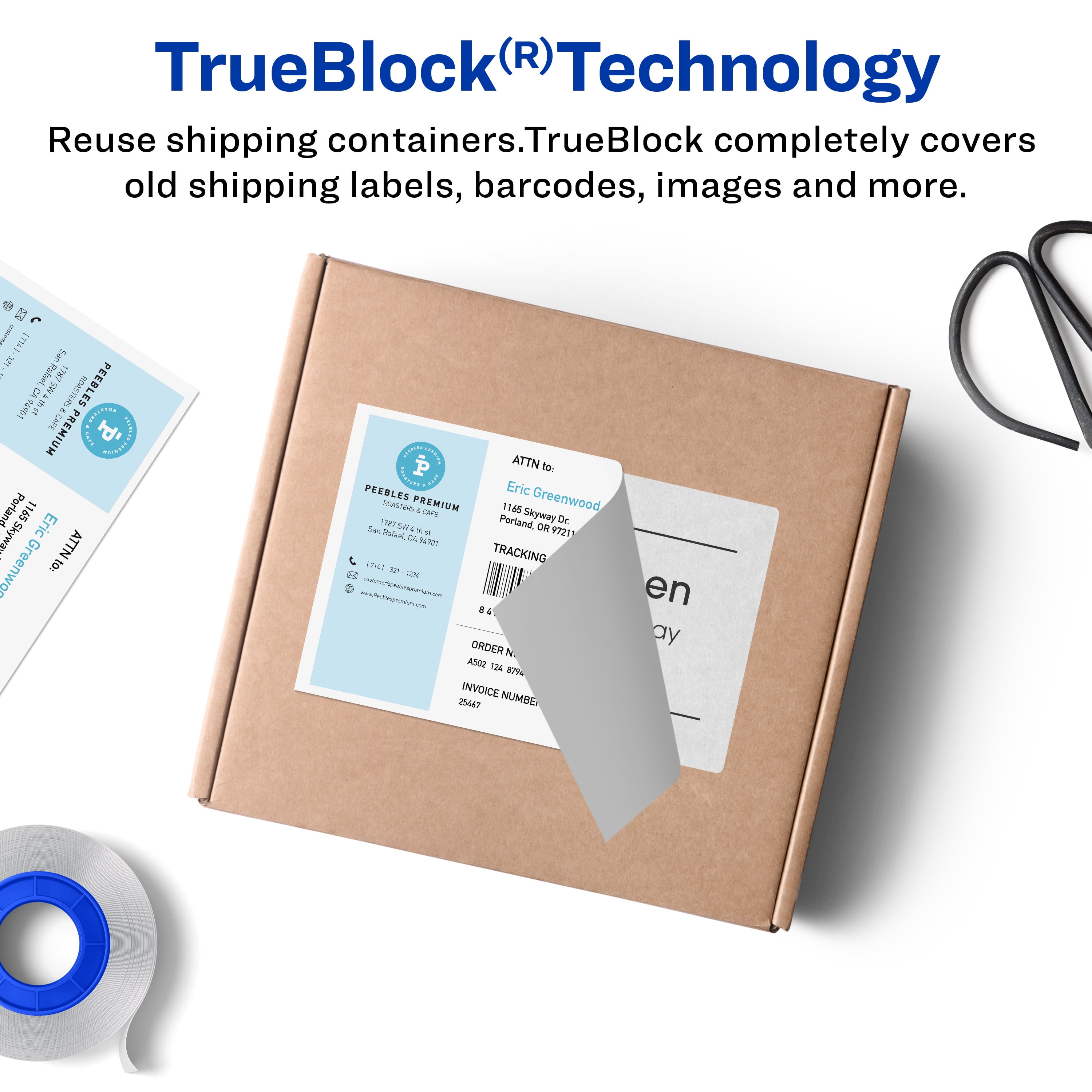 (2 pack) Avery Shipping Labels w/Paper Receipts and TrueBlock Technology for Inkjet Printers 5-1/16 x 7-5/8, Pack of 25 (8127)