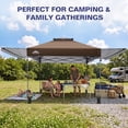 thumbnail image 5 of EAGLE PEAK 17' x 10' Pop up Gazebo Canopy Tent Instant Outdoor Canopy Sun Shelter (Brown), 5 of 11