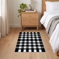 thumbnail image 3 of ODIKA 2'x3' Ultra-Soft Accent Mat, Grid Race Car Checkered Funky Plaid Checkerboard Classroom Checker None Washable, Bare feet friendly, Easy Care Indoor rug for Bedside, Footrest, 3 of 7
