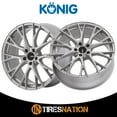 thumbnail image 2 of 19x8.5 Konig 46S Interflow Metallic Silver Wheel 5x4.5 (35mm), 2 of 5