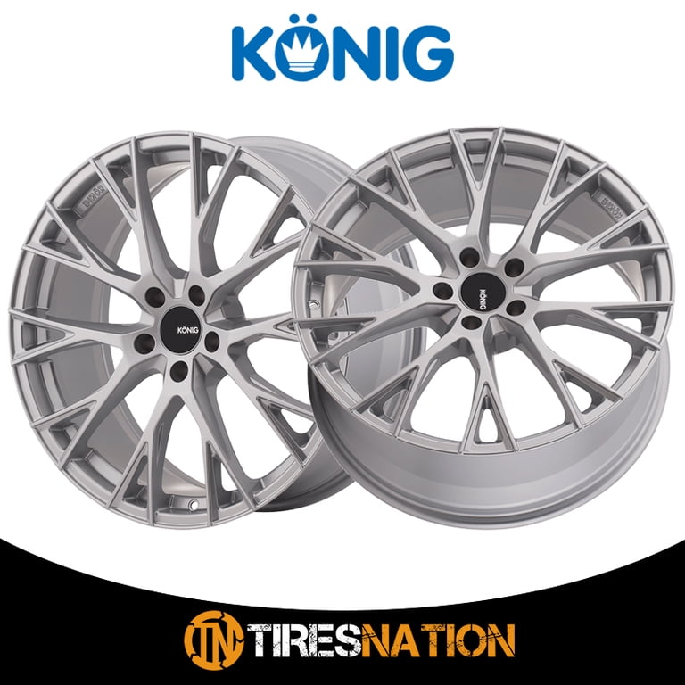 17x8 Konig 46S Interflow Metallic Silver Wheel 5x4.5 (45mm