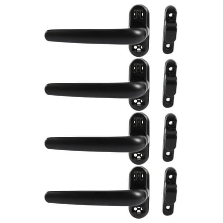 

4X Door and Window Handle Lock Casement Window Lock Wheel Handle Black