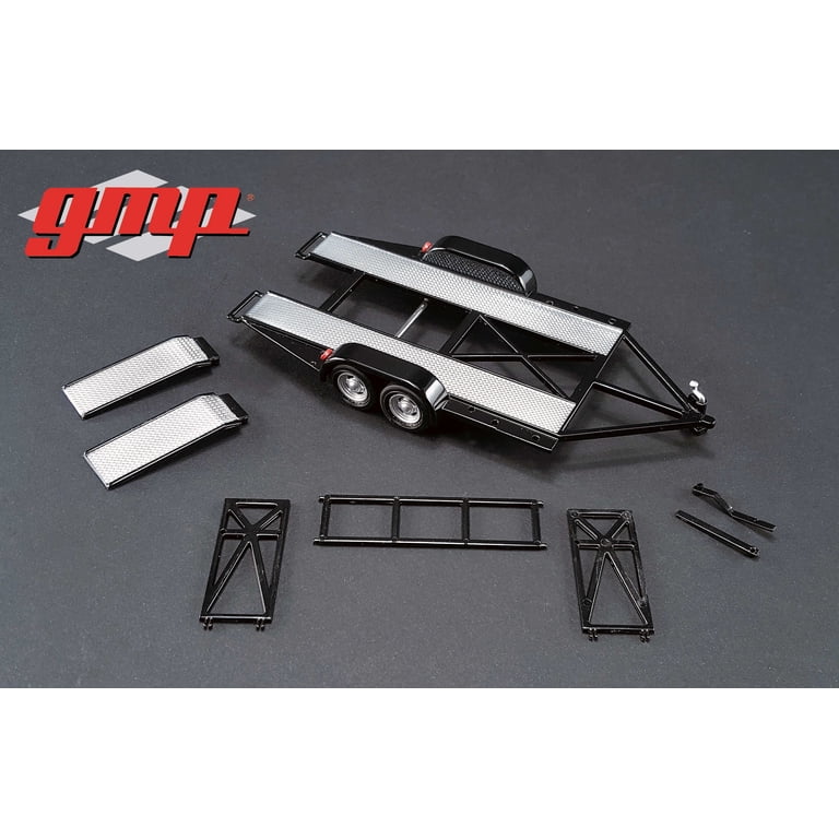 Tandem Car Trailer with Tire Rack Black For 1/43 S - Walmart.com