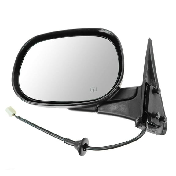 TRQ Black Heated Folding Power Mirror LH Side for Dodge Ram Pickup Truck MRA05095 Fits select: 1998-2001 DODGE RAM 1500, 1998-2002 DODGE RAM 2500
