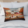 thumbnail image 4 of Thanksgiving Bichon Frise Pilgrim Grateful, Thankful, Blessed Fall Welcome Quilt Pillowcase Bichons Dog Lovers Gifts Idea Throw Pillow Cover Bed Home Decor - 00021, 4 of 5
