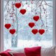 thumbnail image 3 of Adornos decorativos colgantes en forma de corazón | Colgante de bola con acabado rojo flocado de 4,5 cm | Paquete de 24 | Acento de corona de flores de fiesta | Amuleto de bolsa de regalo |, 3 of 6