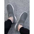 thumbnail image 2 of Mens Black Slip On Casual Shoes Lightweight Work Shoes Trainers Breathable Non Slip Mesh Walking Gym Shoes Comfortable Workout Sneakers, 2 of 4