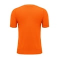 thumbnail image 6 of Tittly T Shirts for Women Basic Tees Women's Round Neck Short Sleeved Loose T Shirt With A Knit Bottom Short Top Tshirts Shirts Womens Tops Orange L, 6 of 9