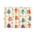 thumbnail image 3 of CADecor Owl Pattern Print Window Treatment Panel Curtains Window Curtain Kitchen Curtain,Two Piece 26x39 Inches, 3 of 4