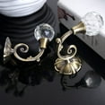 thumbnail image 2 of 1 Pair of Phoenix Glass Crystal Curtain Holdback Hooks Wall Window Drapery Tie Back Hooks Metal Hanger Holder, 2 of 4