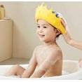 thumbnail image 6 of GoXteam Baby Shower Cap, Waterproof Shampoo Hat for Children Girls Boys Protect Ears Eyes, Adjustable Silicone Hair Washing Visor Bathing Hat for Toddler, Baby, Kids, Children, Blue, 6 of 7