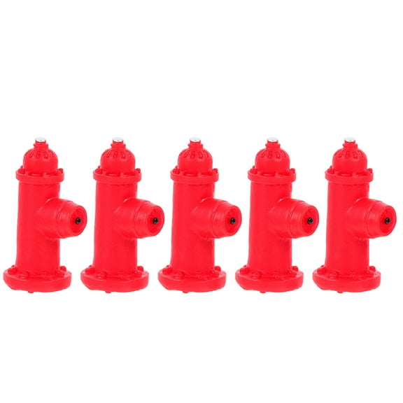 Set of 5 Fire Hydrant Aquarium Decorations, Realistic Fish Ornaments for Home and Office