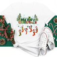 thumbnail image 1 of Camisetas con estampado de Disney para mujer, camisetas negras de Feliz Navidad Kawaii Y2K de los años 90, camisetas de Papá Noel, camisetas para mujer, ropa Harajuku, 1 of 4