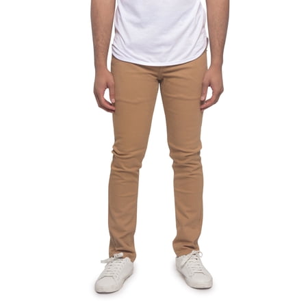 Victorious Men's Skinny Fit Color Stretch Jeans - Wheat - 42/32