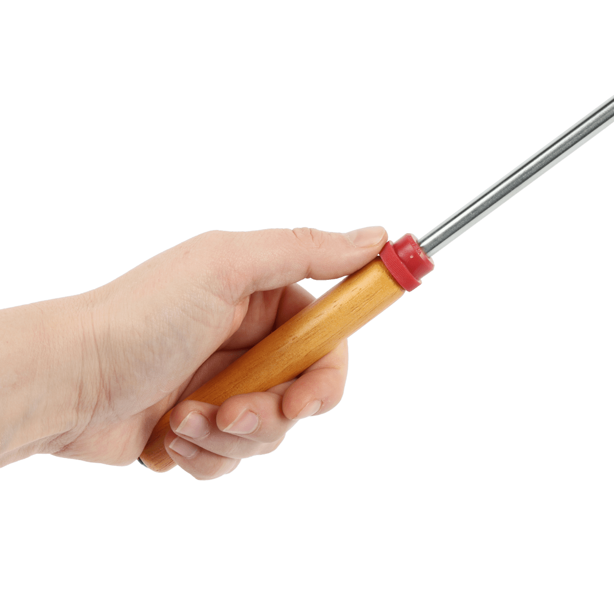 Coghlan's Telescoping Fork – Stainless Steel 12.5–34in Extendable with Wooden Handle & Roller