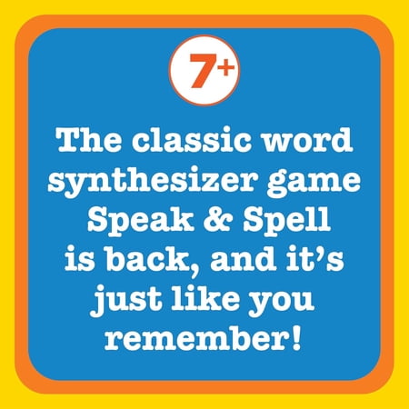 Playmonster Speak & Spell Electronic Game - Educational Learning Toy, Spelling Games, 80s Retro Handheld Arcade, Autism Toys, Activity for Boys, Girls, Toddler, Ages 7