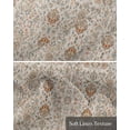 thumbnail image 6 of Faux Linen Valances for Windows Boho Vintage Tribal Style Flowers Curtains Valance Light Filtering Rod Pocket Small Window Treatment for Kitchen Living Room Bedroom 54x18In, 6 of 6