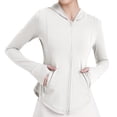 thumbnail image 1 of Desiderio Ropa de protección solar blanca ajustada para mujer Ropa de protección solar de seda helada de verano Ropa de protección solar transpirable, 1 of 5