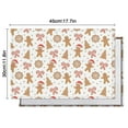 thumbnail image 5 of White Christmas Gingerbread Man Pattern Summer Placemats Table Placemats Set Of 6-Linen Kitchen Washable Placemats Table Mats 11.8"x17.7" Non-Slip Heat Resistant, 5 of 5