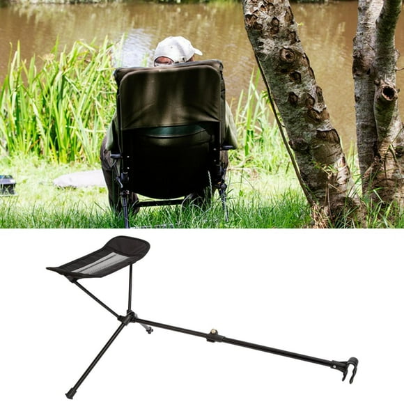 Reposapiés para Acampar, Soporte retráctil para pies de Silla , Accesorio para Taburete reposapiés para Picnic, jardinería, Pesca, Viajes (Negro)