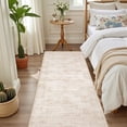 thumbnail image 2 of Hallway Runner Rug Non Slip - Washable 2.6x8 Kitchen Rugs for Living Room, Low-Pile Soft Bedroom Rug Indoor Floor Stain Resistant Carpets for Entryway, Laundry, Bathroom Beige Brown, 2 of 18