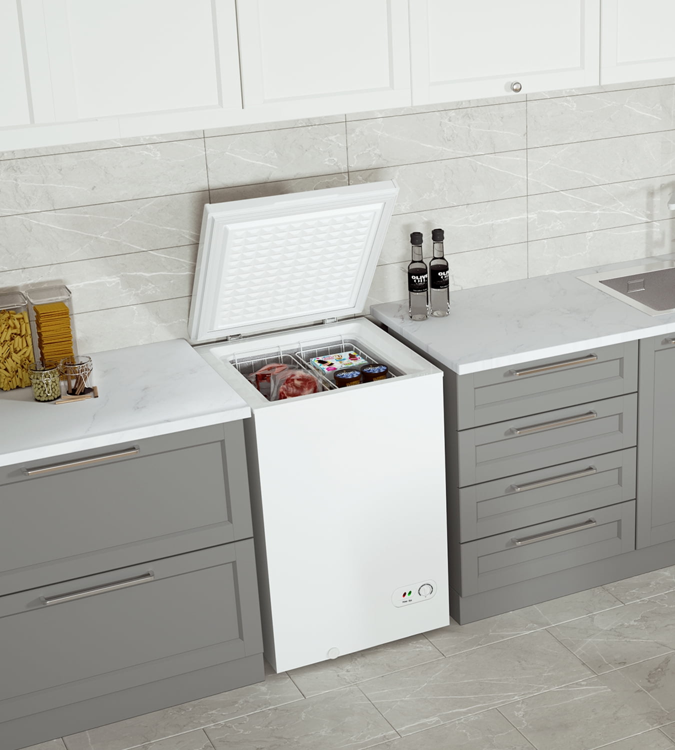 reach in chest freezer