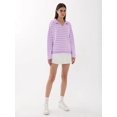 thumbnail image 2 of Striped Knitwear Polo Shirt Sweater, 2 of 5