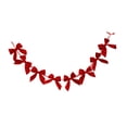 thumbnail image 5 of Dualoai Christmas Velvet Bow Garland 180 cm Bow Garland Banner for Home Cafe Railing, 5 of 9