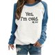 thumbnail image 2 of Ichuanyi Liquidación Fashion Fomen Women's Round Cuel Manga larga Swouse de sudadera impresa Tops ICHUANYI WER202308213856, 2 of 5