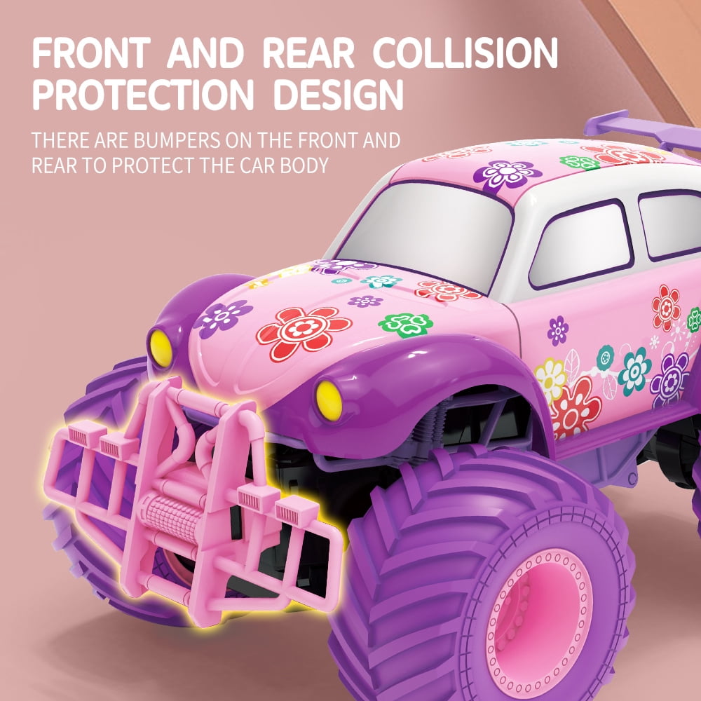 Remote Control Car,1:16 Purple RC Cars, 2.4GHz with LED Lights,30 Mins Play with 2Rechargeable Batteries,RC Truck Toys for Kids