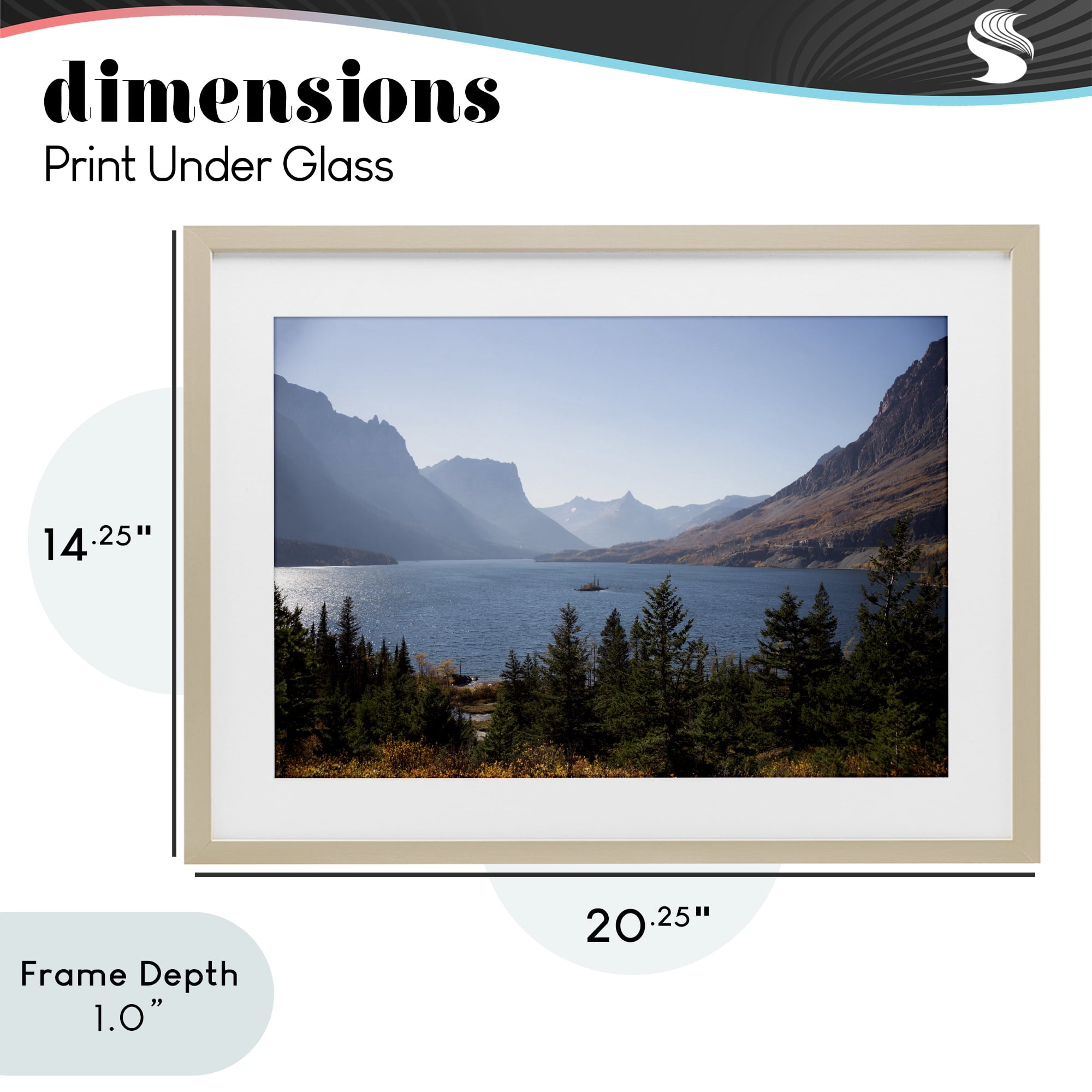 Stupell Industries Cliffs Overlooking Lake Birch Framed Print Under Glass, design by Carol Robinson