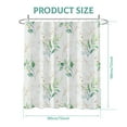 thumbnail image 3 of Dznils White Fabric Shower Curtain, Watercolor Green Eucalyptus Floral Pattern with Hooks, 72" x 72", 3 of 13