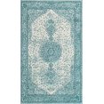 thumbnail image 4 of Unique Loom Bromley Collection Vintage Traditional Area Rug, 5 x 8 Feet, Turquoise/Ivory, 4 of 10