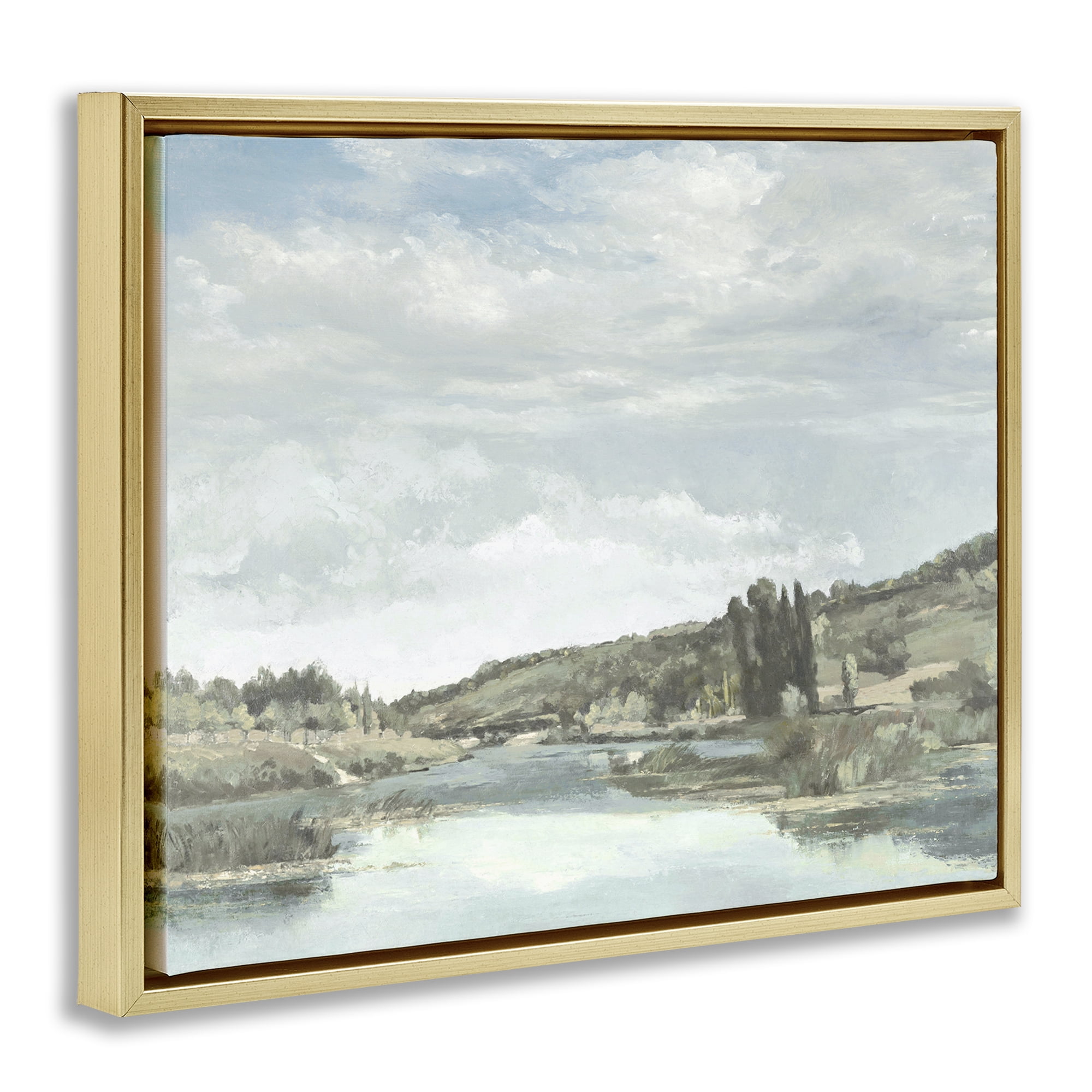 Stupell Industries On The Water Landscape Gold Framed Floater Canvas Wall Art, design by Christy McKee