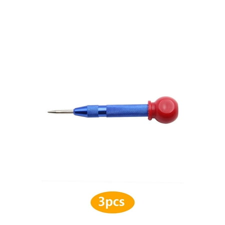 

3pcs Center Punch Marker Automatic Spring Loaded Marking Tool Hand Starting Tool Non- for Slip Portable Woodworking Puncher