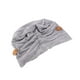 thumbnail image 4 of Gorro de turbante gris para mujer, gorro de algodón modal, gorro de quimioterapia elástico, envoltura para la cabeza con máscara de sujeción, botón antideslizante (máscara no incluida), 4 of 7