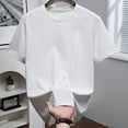 thumbnail image 3 of Daiosportswear Mens T Shirt - Short Sleeve Crew Neck Soft Fitted Elastic Tees Fresh Classic Tshirts White XL(XL), 3 of 6